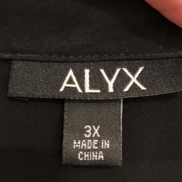 Black button down dress shirt; sleeveless - Picture 3 of 5